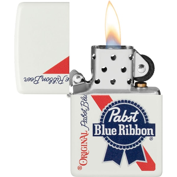 2024 Zippo 214 Pabst Blue Ribbon, White Matte